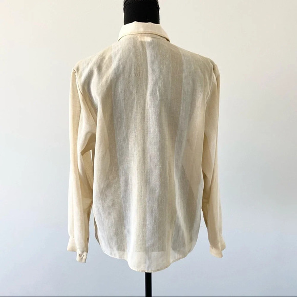 Vintage Elite Made in Canada Striped  Blouse - Picture 4 of 12